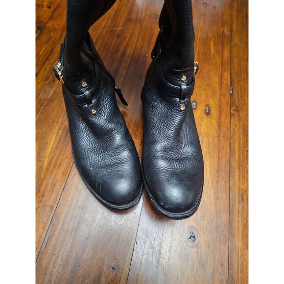 TORY BURCH MARLENE LEATHER RIDING BOOTS 6.5 - Picture 9 of 12